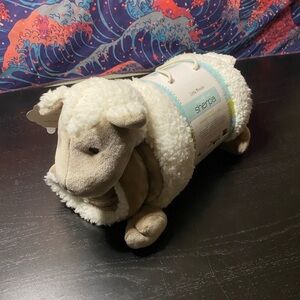 Sherpa Cream and Brown Sheep 2-Piece Throw Blanket